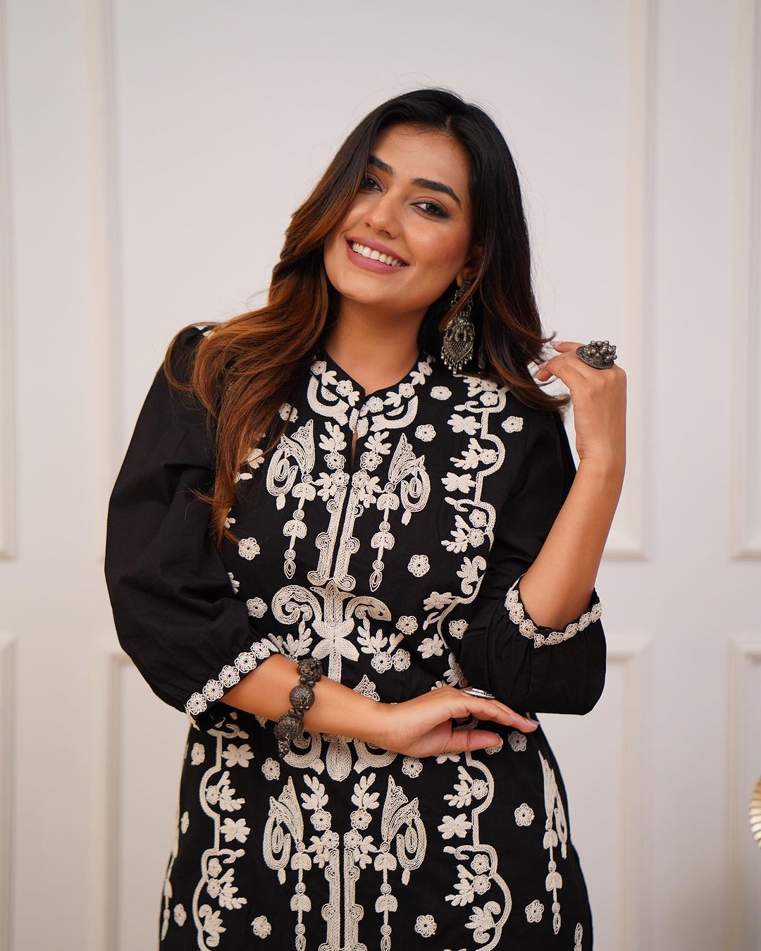 Designer Black Embroidered Co-ord Set