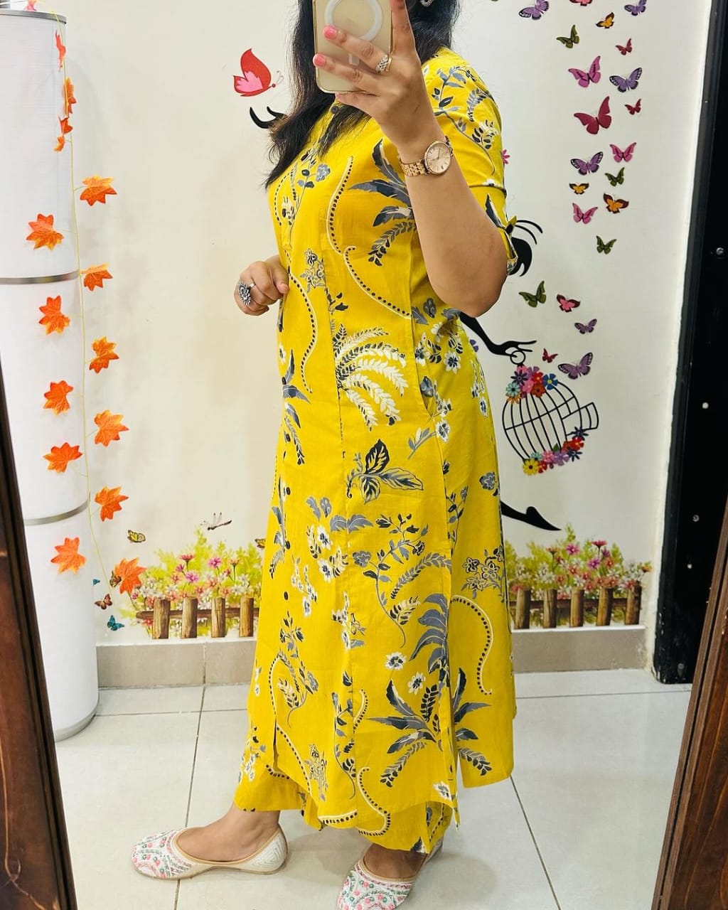 Premium Yellow Embroidered Co-ord Set