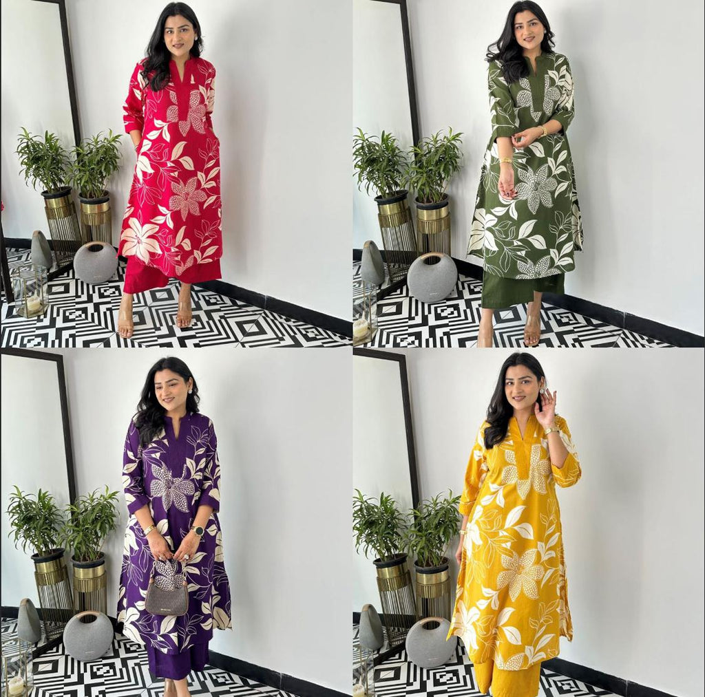 Designer Floral Printed Co-ord Set