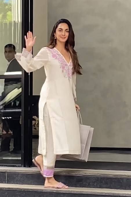 Elegant White Embroidered Co-ord Set