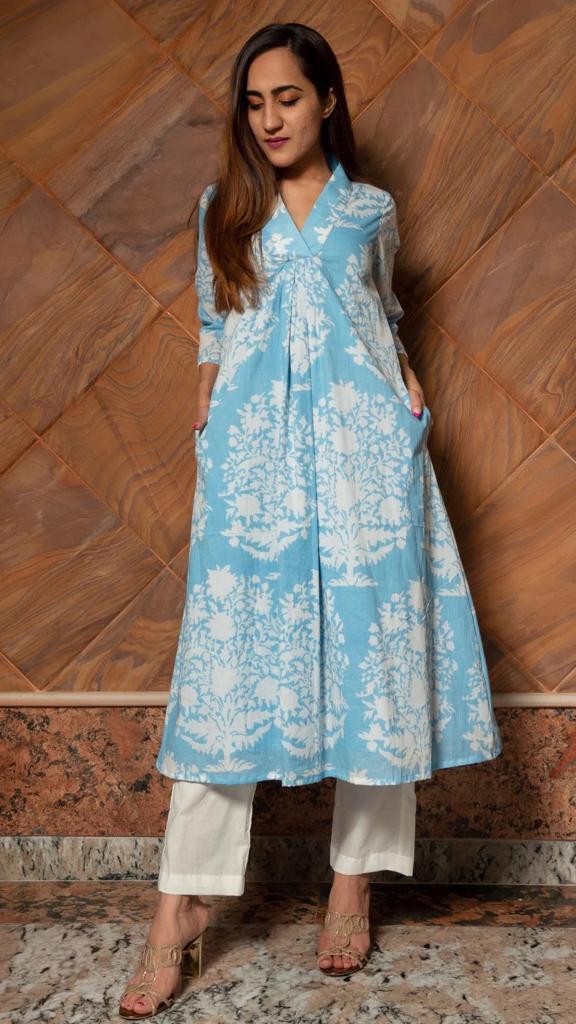 Floral Sky Blue Co-ord Set