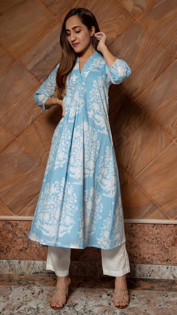 Floral Sky Blue Co-ord Set