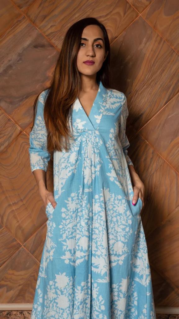 Floral Sky Blue Co-ord Set