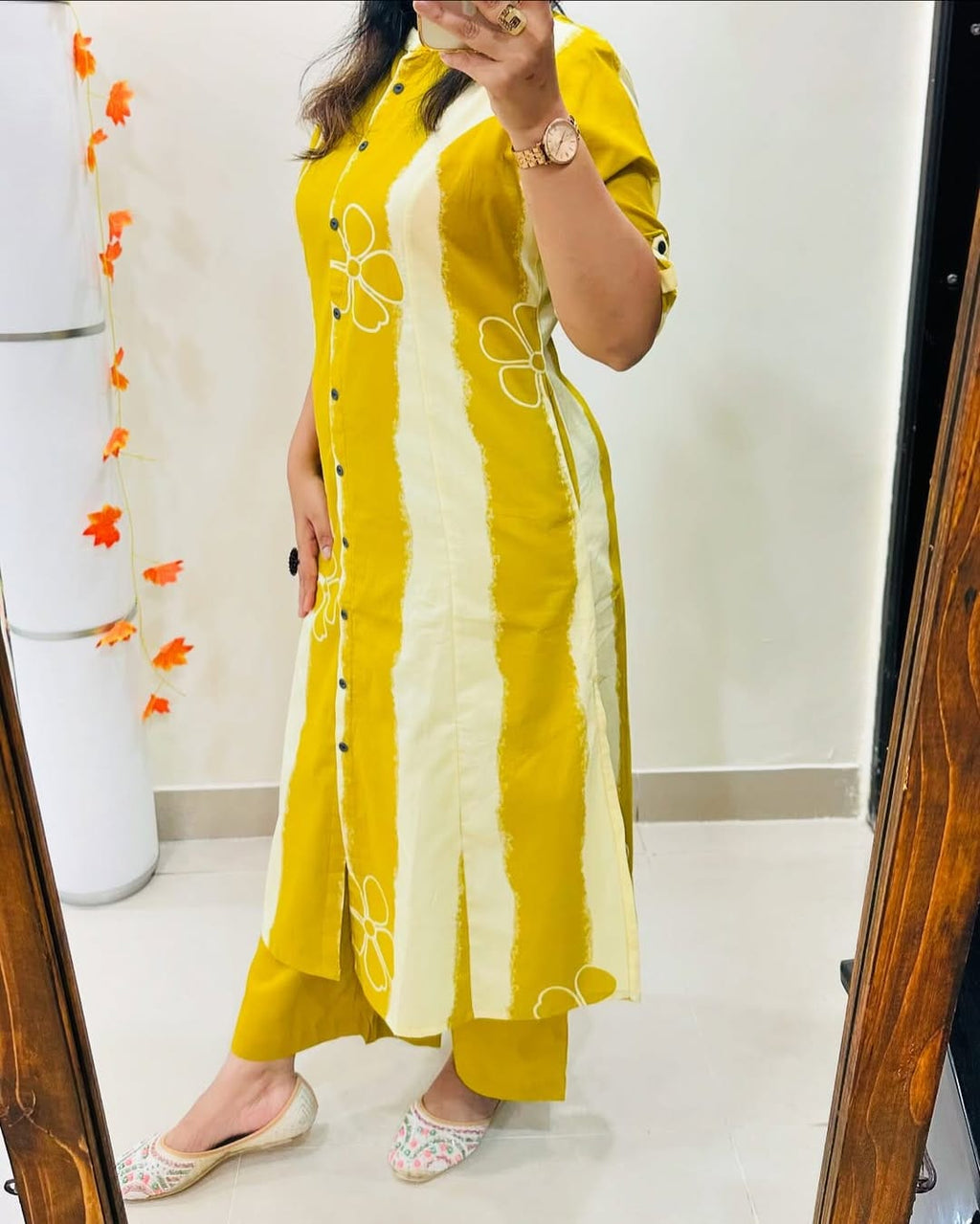 Elegant Yellow Long Co-ord Set