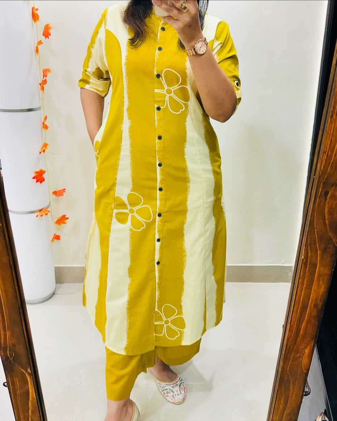Elegant Yellow Long Co-ord Set