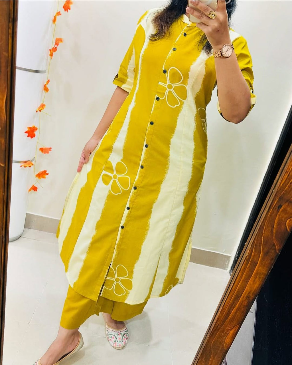 Elegant Yellow Long Co-ord Set