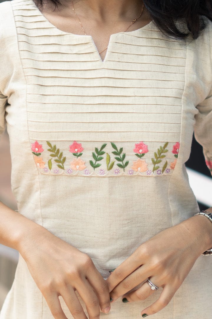 Stylish White Embroidered Co-ord Set