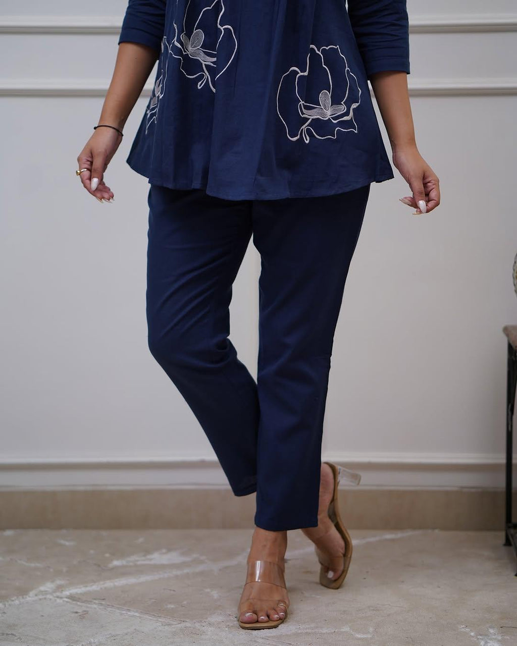 Casual Designer Embroidered Co-ord Set