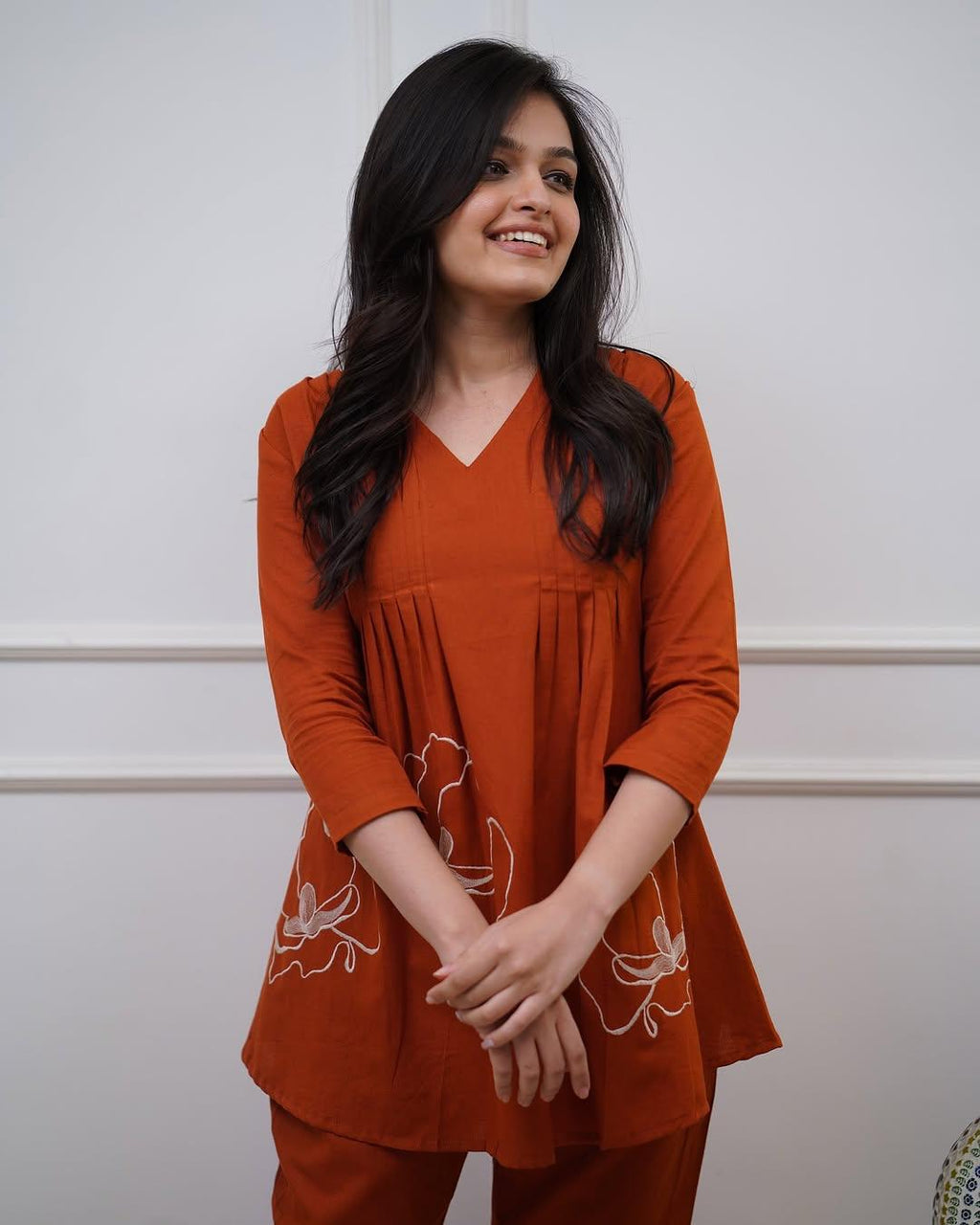 Casual Designer Embroidered Co-ord Set