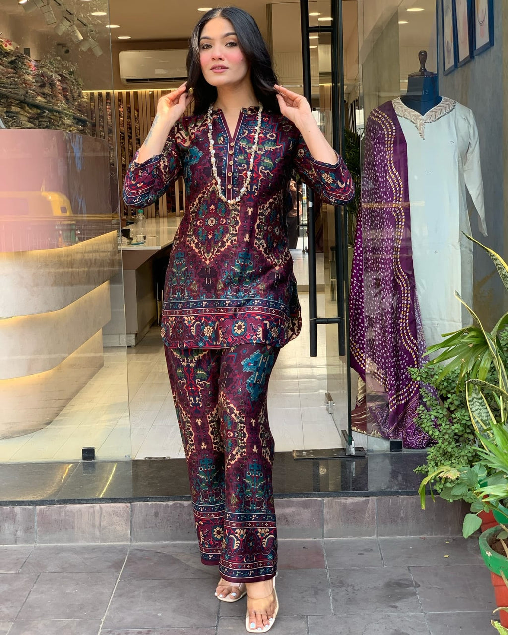 Premium Co-Shirt Embroidered Co-ord Set