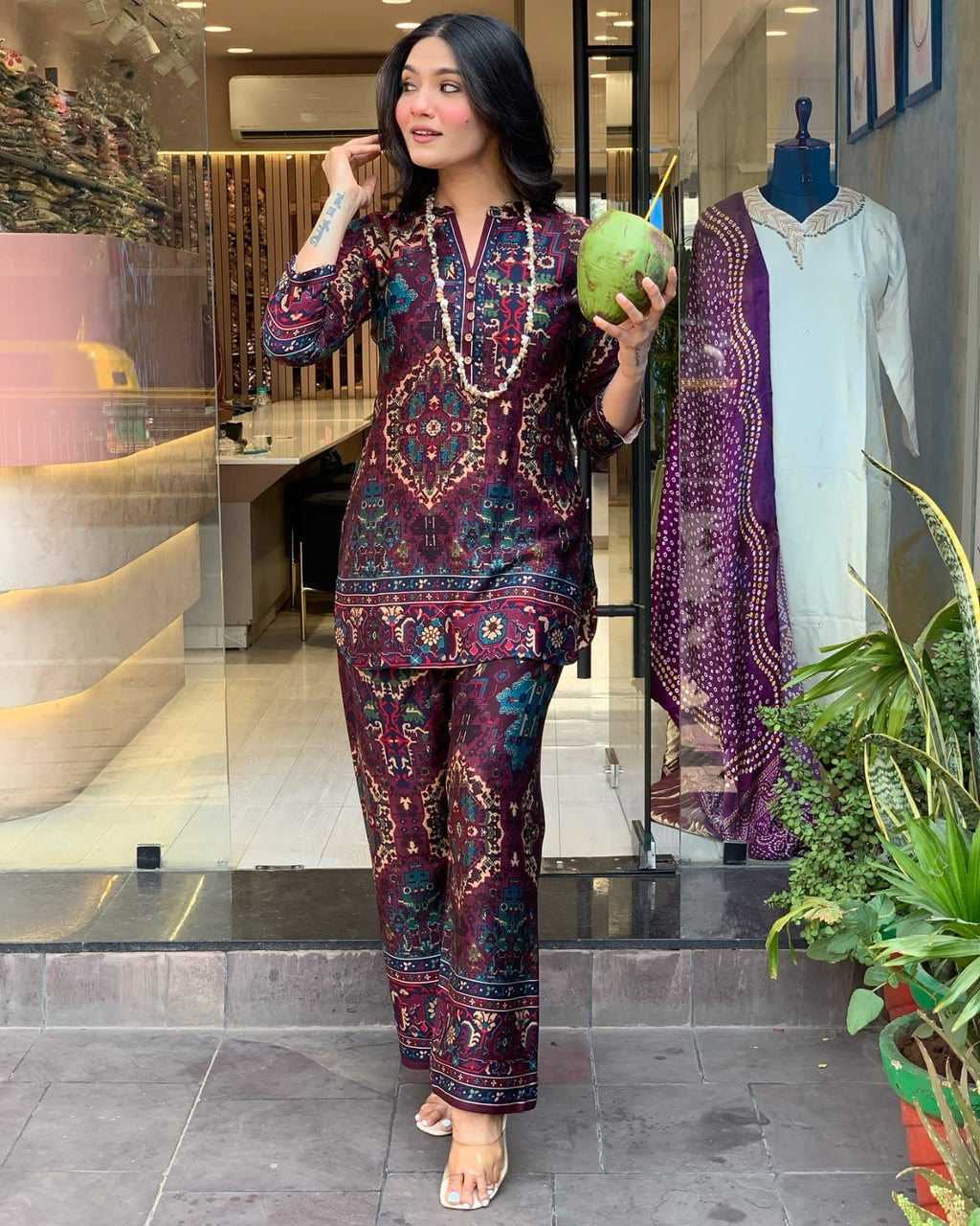 Premium Co-Shirt Embroidered Co-ord Set