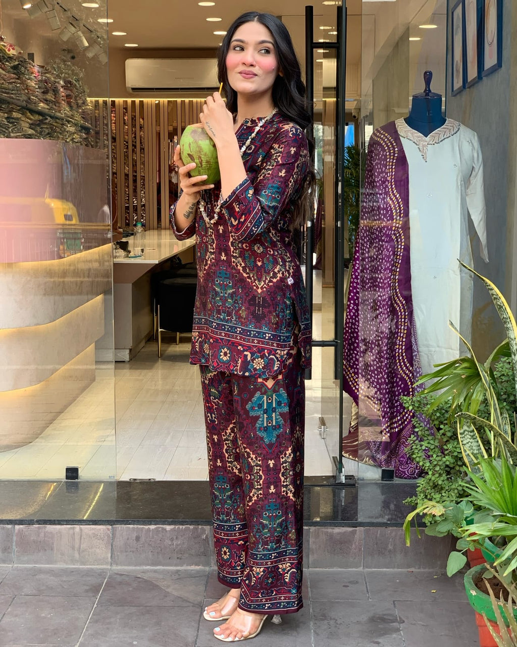 Premium Co-Shirt Embroidered Co-ord Set