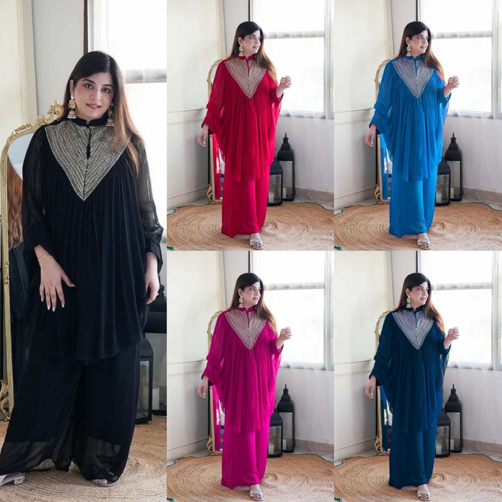 Classic Embroidered Kaftan Co-ord Set