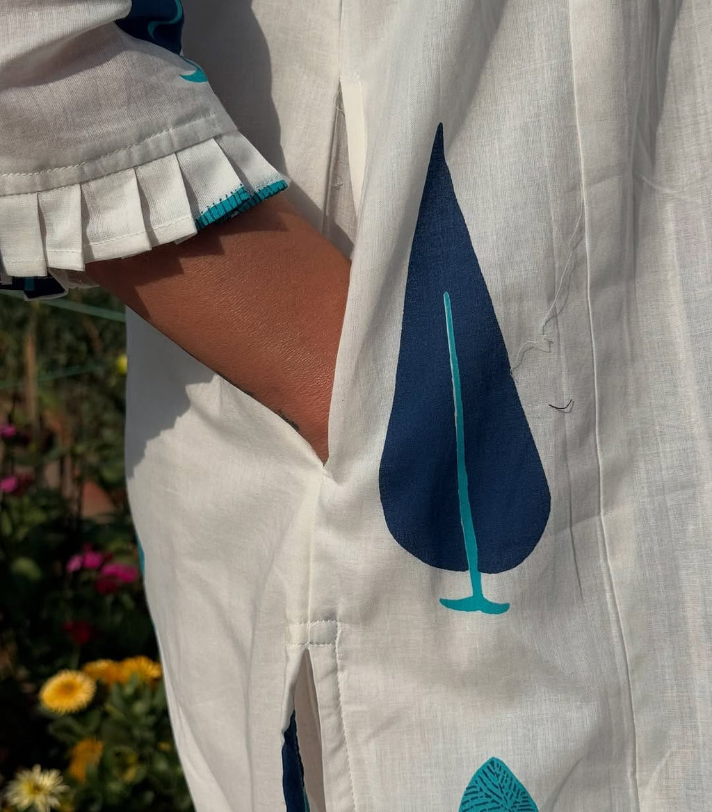 Elegant White Printed Co-ord Set