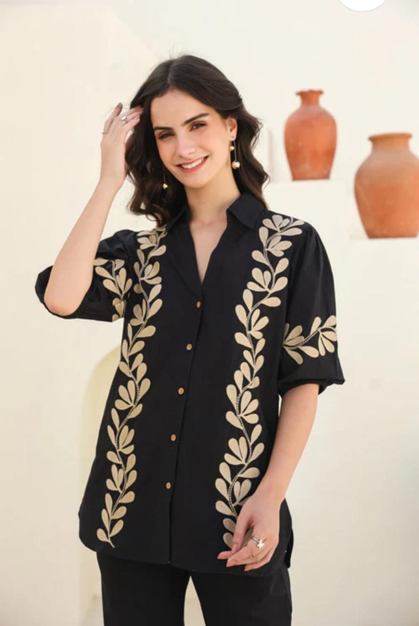 Premium Floral Embroidered Co-ord Set