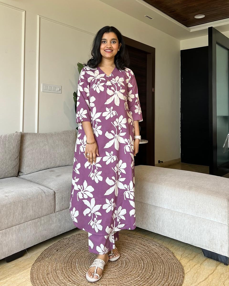 Classy Floral Printed Co-ord Set