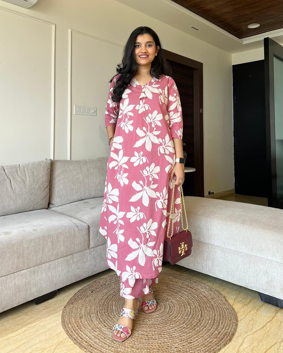 Classy Floral Printed Co-ord Set