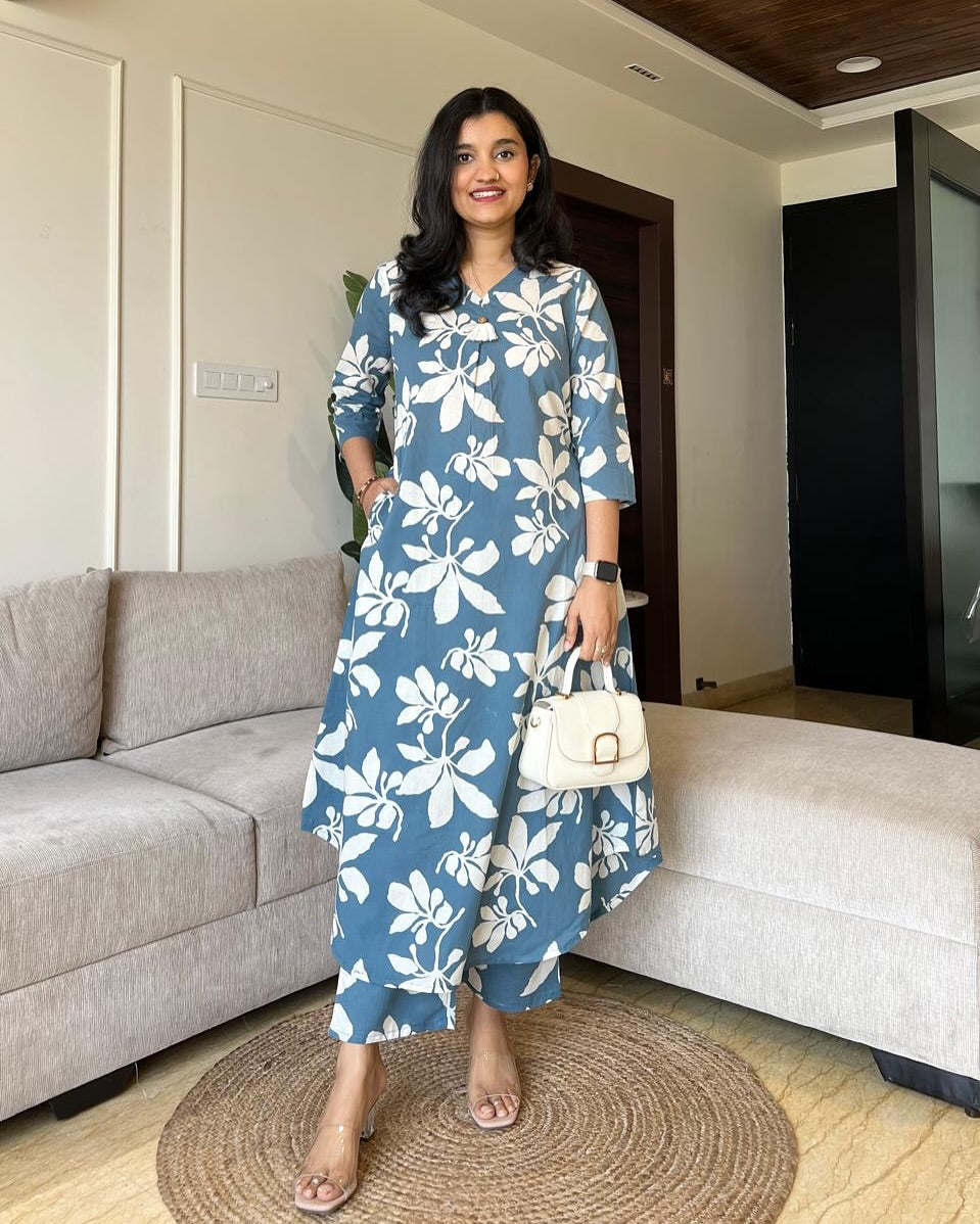 Classy Floral Printed Co-ord Set