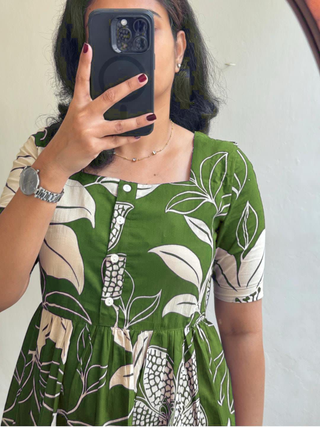 Premium Floral Designed Midi Dress