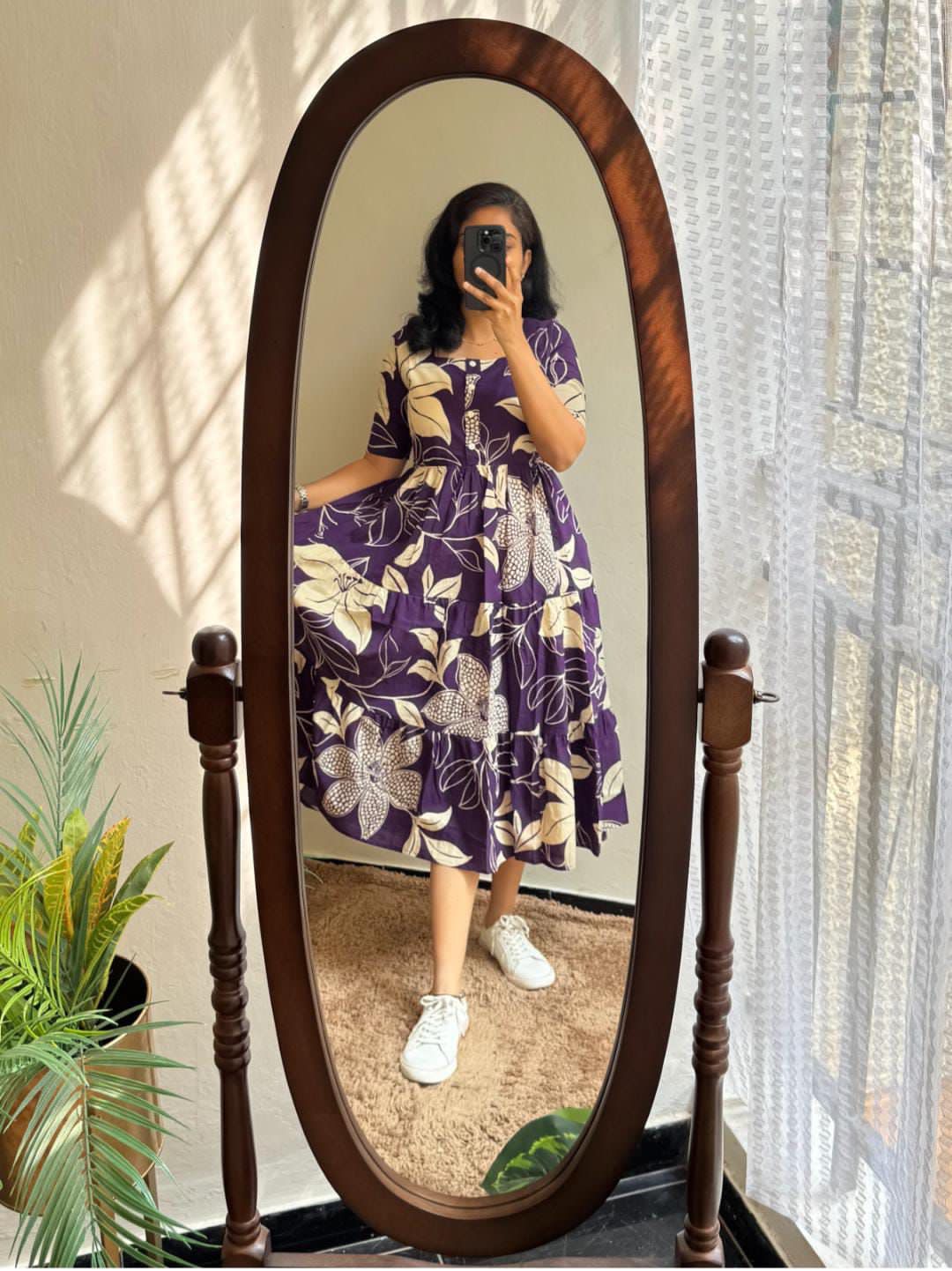 Premium Floral Designed Midi Dress