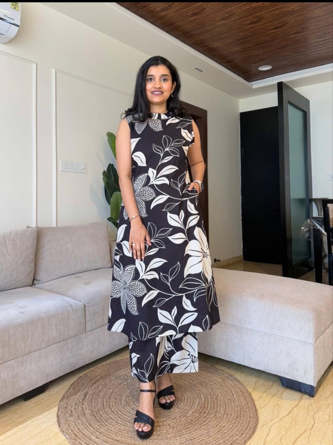 Designer Black Embroidered Co-ord Set