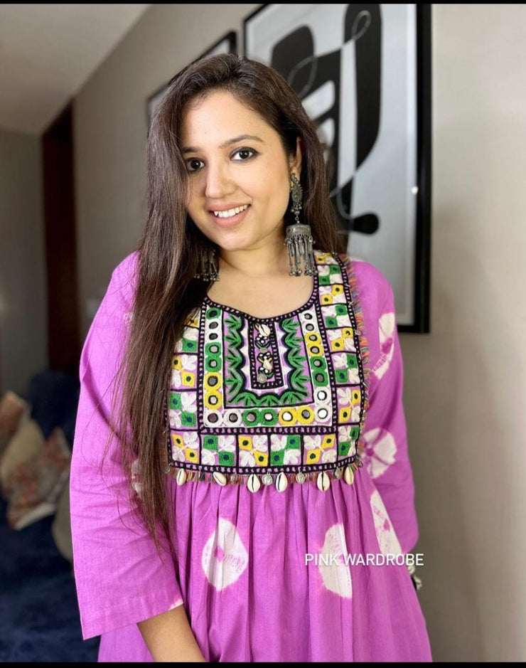 Bandhej cotton kurti