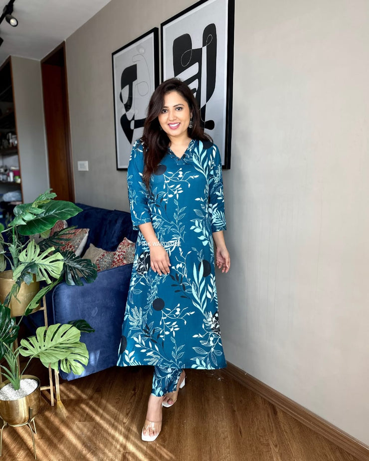 Deveena printed muslin silk kurti
