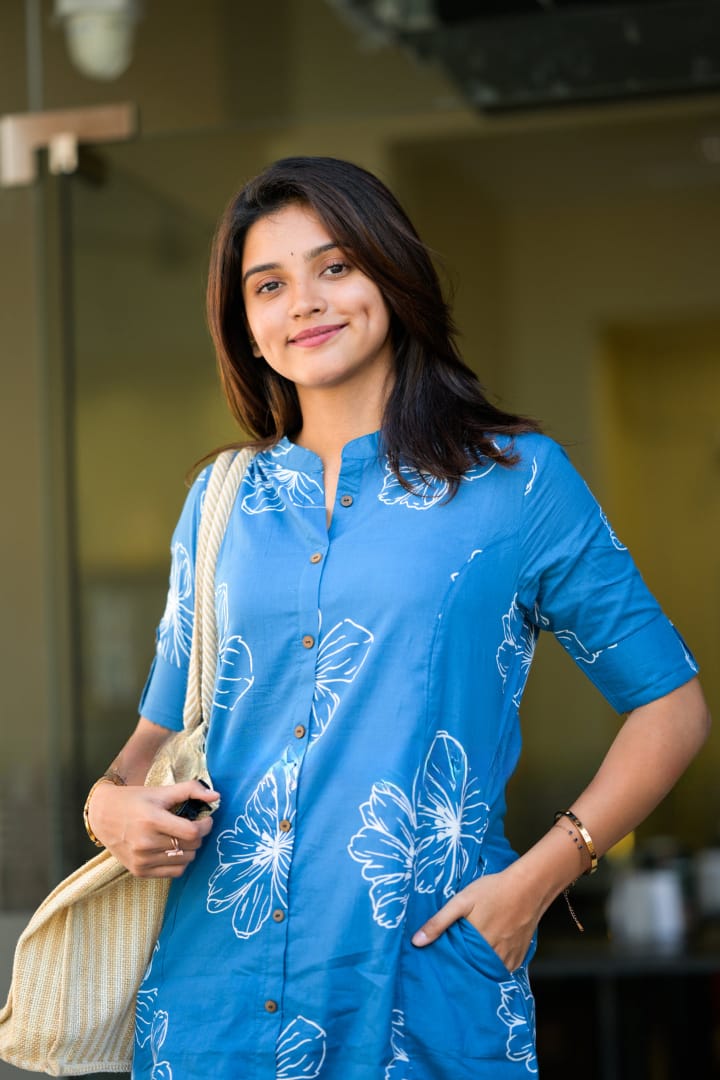 Blue Breeze Cotton Co-ord Set