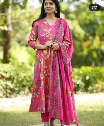 lightweight and flowy Angrakha pattern Anarkali
